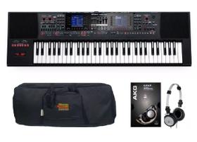 Kit Teclado Roland E-A7 Com Capa e Fone K414 Kit Teclado Roland E-A7 Com Capa e Fone K414
