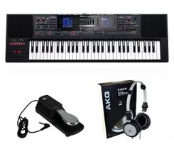 Kit Teclado Roland E-A7 com Fone K414 e Pedal Sustain