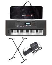 Kit Teclado Roland E-X50 61 Teclas + Capa + Suporte em X + Pedal Sustein Kit Teclado Roland E-X50 61 Teclas + Capa + Suporte em X + Pedal Sustein