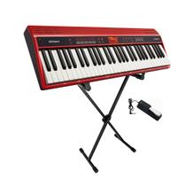 Kit teclado roland go:keys 61 teclas com estante e pedal
