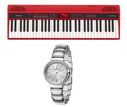 Kit Teclado Roland Go Keys GO61K e Relógio Dk11237-4