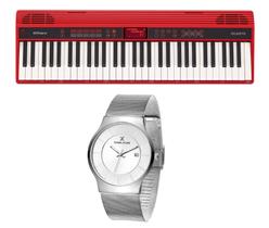 Kit Teclado Roland Go Keys GO61K e Relógio Dk11275-1