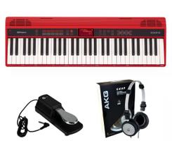 Kit Teclado Roland GO KEYS GO61K Fone K414 e Pedal Sustain