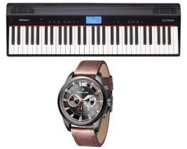 Kit Teclado Roland Go Piano Go61p e Relógio Dk11201-6