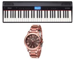 Kit Teclado Roland Go Piano Go61p e Relógio DK11274-2