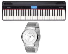 Kit Teclado Roland Go Piano Go61p e Relógio Dk11275-1
