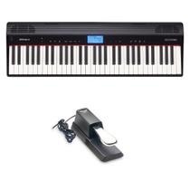 Kit Teclado Roland Sintetizador Go Piano 61 Go61p Com Pedal