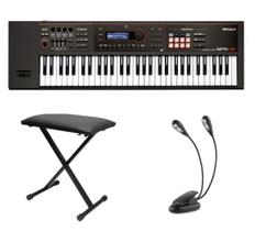 Kit Teclado Roland Xps30 com Banqueta e Luminária