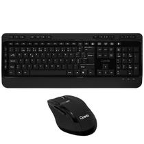 Kit Teclado Sem Fio Quanta QTKTM1600 Portugues + Mouse 1.600 Dpi - Preto Kit Teclado Sem Fio Quanta QTKTM1600 Portugues + Mouse 1.600 Dpi - Preto