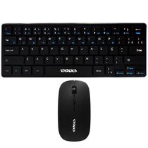 Kit Teclado Sem Fio Satellite AK-731G Portugues + Mouse 1.600 Dpi - Preto