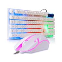 Kit Teclado Semi Mecânico Gamer e Mouse Gamer RGB - AOAS