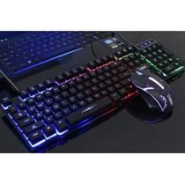 Kit Teclado Semi Mecânico LED RGB Mouse Multimídia Gamer Iluminado 3 Cores Kit Teclado Semi Mecânico LED RGB Mouse Multimídia Gamer Iluminado 3 Cores