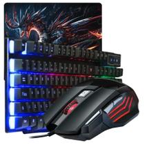 Kit Teclado Semi-mecânico Mouse Gamer 3200 Dpi Mouse Pad Kit Teclado Semi-mecânico Mouse Gamer 3200 Dpi Mouse Pad