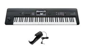 Kit Teclado Sintetizador Korg Krome 73 Com Pedal Sustain