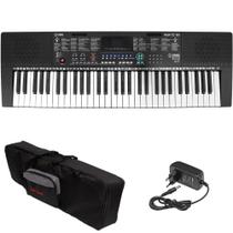 Kit Teclado Spring New TC-161 61 Teclas com Fonte e Capa Kit Teclado Spring New TC-161 61 Teclas com Fonte e Capa