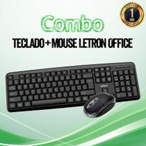 Kit Teclado Tecla Sencível Office + Mouse USB Com Fio Para Escritório