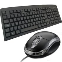 Kit teclado usb + mouse usb básico standart com fio