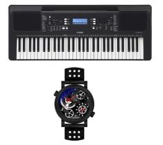 Kit Teclado Yamaha Arranjador PSR E373 e Relógio Dk11116-7 Kit Teclado Yamaha Arranjador PSR E373 e Relógio Dk11116-7