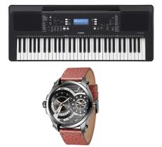 Kit Teclado Yamaha Arranjador PSR E373 e Relógio Dk11151-2 Kit Teclado Yamaha Arranjador PSR E373 e Relógio Dk11151-2
