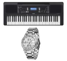 Kit Teclado Yamaha Arranjador PSR E373 e Relógio Dk11165-5 Kit Teclado Yamaha Arranjador PSR E373 e Relógio Dk11165-5