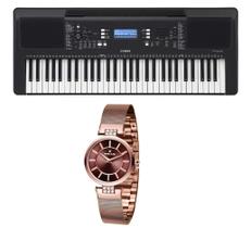 Kit Teclado Yamaha Arranjador PSR E373 e Relógio Dk11236-5 Kit Teclado Yamaha Arranjador PSR E373 e Relógio Dk11236-5