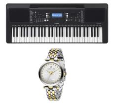Kit Teclado Yamaha Arranjador PSR E373 e Relógio Dk11272-7 Kit Teclado Yamaha Arranjador PSR E373 e Relógio Dk11272-7