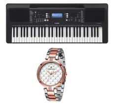 Kit Teclado Yamaha Arranjador PSR E373 e Relógio Dk11273-5 Kit Teclado Yamaha Arranjador PSR E373 e Relógio Dk11273-5