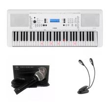 Kit Teclado Yamaha EZ-300 Branco com Microfone e Luminária