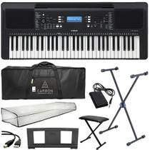 Kit Teclado Yamaha Psr-E373 Arranjador 61 Teclas Preto Tx03