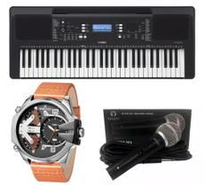 Kit Teclado Yamaha PSR E373 Microfone e Relógio Dk11232-2