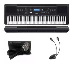 Kit Teclado Yamaha Psr Ew310 com Microfone e Luminária