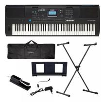 Kit Teclado Yamaha PSR-EW425+Fonte+Capa+Suporte+Pedal