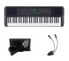 Kit Teclado Yamaha PSRE273 com Microfone e Pedal Sustain