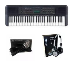 Kit Teclado Yamaha PSRE273 Portátil Microfone e Fone K414