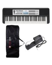 Kit Teclado Yamaha YPT-380 Portátil Preto + Capa + Pedal Sutein Kit Teclado Yamaha YPT-380 Portátil Preto + Capa + Pedal Sutein