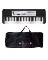 Kit Teclado Yamaha YPT-380 Portátil Preto + Capa