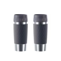 Kit Tefal: 2 Copos Térmicos com Tampa Tefal Easy Twist Cinza