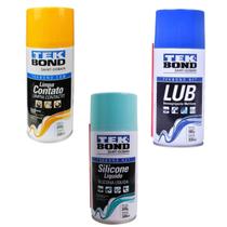 Kit Tekbond Spray Desengripante + Limpa Contato + Silicone Kit Tekbond Spray Desengripante + Limpa Contato + Silicone