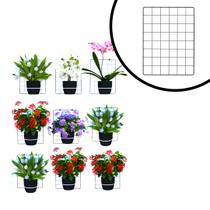 Kit Tela Aramada 30x40 Preto para Jardim Vertical Orquídeas Horta Suspensa Kit Tela Aramada 30x40 Preto para Jardim Vertical Orquídeas Horta Suspensa