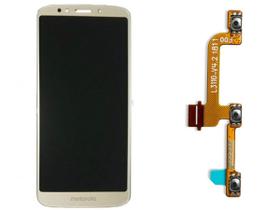 Kit Tela Display Lcd Touch Screen Motorola Moto G6 Play Dourado Xt1922 + Flex Power Mute Volume Motorola Moto G6 Play