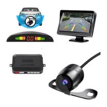 Kit Tela Monitor LCD 4,3" + Câmera De Ré HD + Sensor Ré
