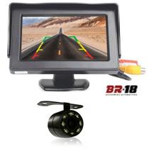 Kit Tela / Monitor Veicular Lcd 4.3'' Dvd + Câmera de ré Borboleta Com LED