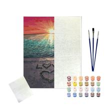 Kit Tela Numerada Para Pintura Sinoart 40X50Cm Love Kit Tela Numerada Para Pintura Sinoart 40X50Cm Love