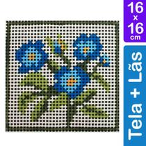 Kit Tela para Bordar 16x16 - 3202 Flores