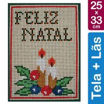 Kit Tela para Bordar 25x33 - 3705 Feliz Natal