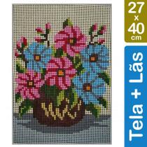 Kit Tela para Bordar 27x40 - 3902 Flores Kit Tela para Bordar 27x40 - 3902 Flores
