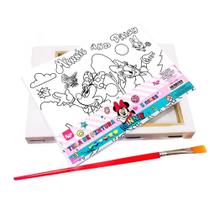 Kit Tela Riscada para Pintura Guache Minnie 22 x 16cm - DAC