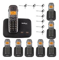 Kit Telefone Fixo Sem Fio 2 Linhas Com 7 Ramal Bina Headset Kit Telefone Fixo Sem Fio 2 Linhas Com 7 Ramal Bina Headset