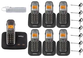 Kit Telefone s/fio Mini Pabx 2 linhas TS 5150 Bina 6 Ramal Headset - INTELBRAS