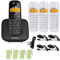 Kit Telefone S Fio Ts 3110 Preto Com 3 Ramal Branco Intelbras Homologação: 20121300160